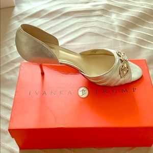 Silver heels, only wore once.